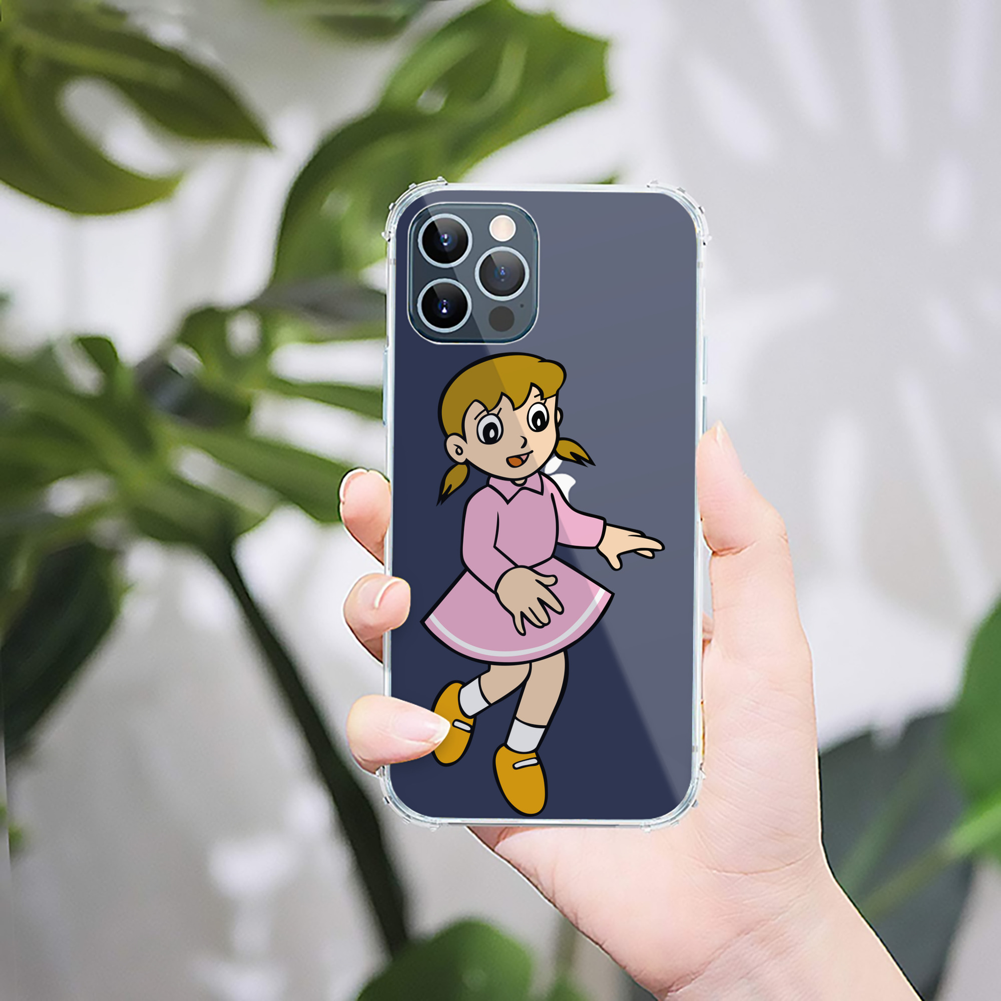 （画像用） ドラえもん みなもと しずか Doraemon Shizuka Minamoto 【iPhone 12シリーズ対応】透明スマホケース（クリアソフトケース）